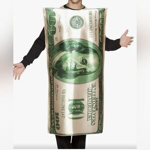 $ 100 dollar bill unisex costume one size fits most